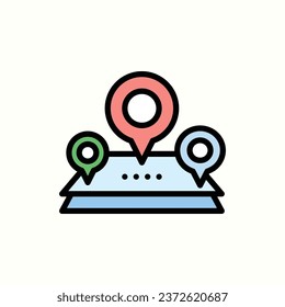 location color icon, isolated icon in light background, perfect for website, blog, logo, graphic design, social media, UI, mobile app
