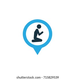 Location Colorful Icon Symbol. Premium Quality Isolated Prayer Place Element In Trendy Style.