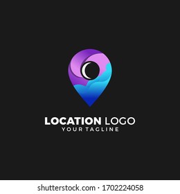 location colorful logo design 