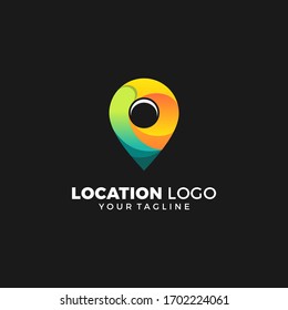 location colorful logo design 