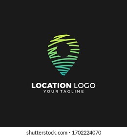 diseño de logotipo colorido de la ubicación 