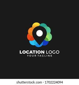 location colorful logo design 