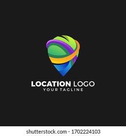 location colorful logo design 