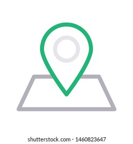 location colour line vector icon