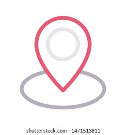 location colour line vector icon