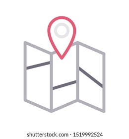 location colour line vector icon