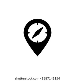 location, compass icon. Simple glyph, flat vector of Location icons for UI and UX, website or mobile application