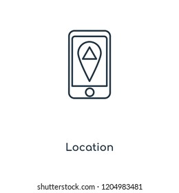 Location concept line icon. Linear Location concept outline symbol design. This simple element illustration can be used for web and mobile UI/UX.