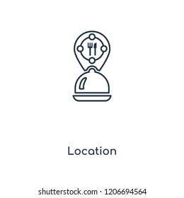Location concept line icon. Linear Location concept outline symbol design. This simple element illustration can be used for web and mobile UI/UX.
