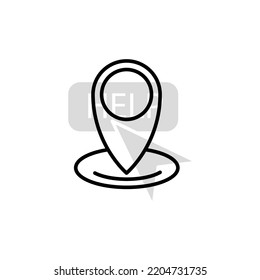 location concept line icon. Simple element illustration. location concept outline symbol design.