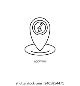 location concept line icon. Simple element illustration. location concept outline symbol design.