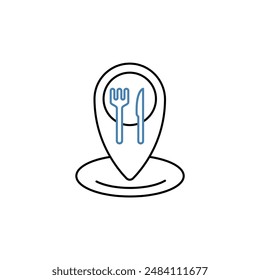 location concept line icon. Simple element illustration. location concept outline symbol design.