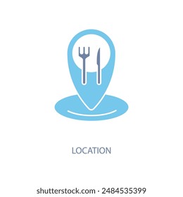 location concept line icon. Simple element illustration. location concept outline symbol design.