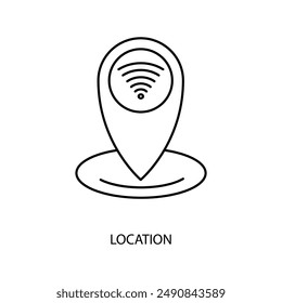 location concept line icon. Simple element illustration.location concept outline symbol design.