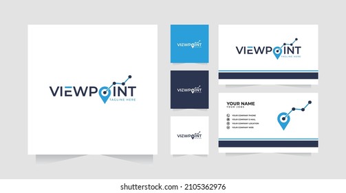 Location Consulting Logo Template and business card