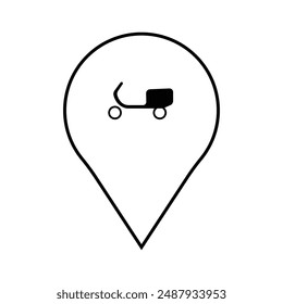 Icono del mensajero de Locación, icono de entrega