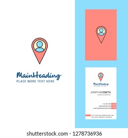 Location  Creative Logo and business card. vertical Design Vector