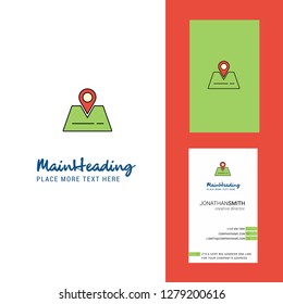 Location Creative Logo and business card. vertical Design Vector