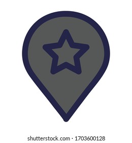Location dark colored vector icon