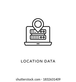 Location Data icon in vector. Logotype