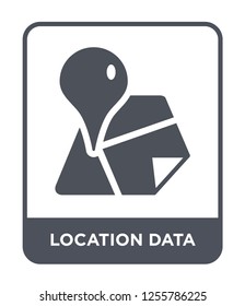 location data icon vector on white background, location data trendy filled icons from Maps and locations collection, location data simple element illustration
