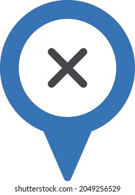 location delete vector glyph colour icon