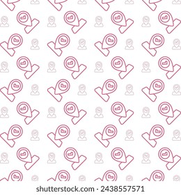 Location delightful trendy red color repeating pattern vector illustration background