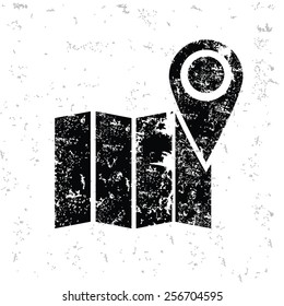 Location design on old paper,grunge vector