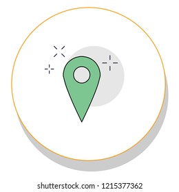 location detector icon trendy icon on white background for web graphic