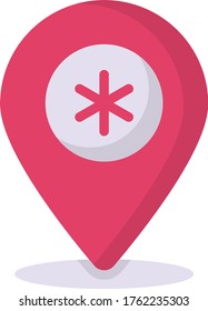 ubicación, dirección icono de color plano