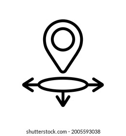 Location Direction Icon, Line Vector graphics