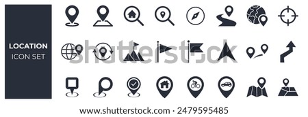 Location and Direction icon set