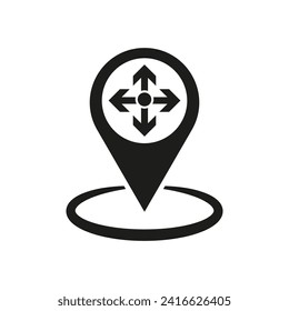 Location Direction icon. Vector illustration. EPS 10.
