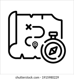Location or direction map icon