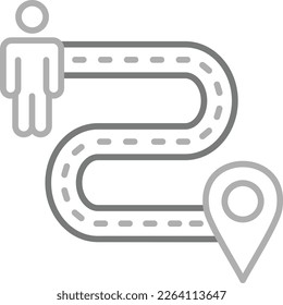 Location Distance vector icon. Can be used for printing, mobile and web applications.