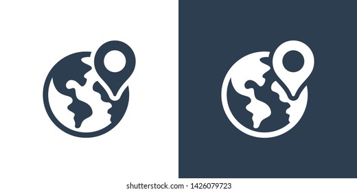 Location Earth Symbol Icon Vector