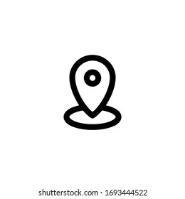 Location E-Commerce Outline Icon Vector Illustration
