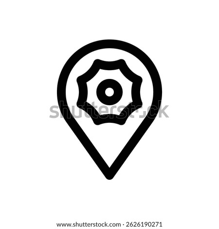 Location. Editable stroke vector icon.