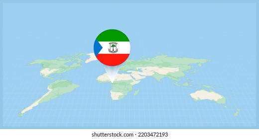 Location Equatorial Guinea On World Map Stock Vector Royalty Free   Location Equatorial Guinea On World 260nw 2203472193 