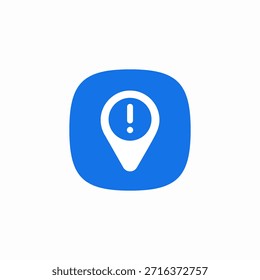 Vector de signo de icono de error de ubicación