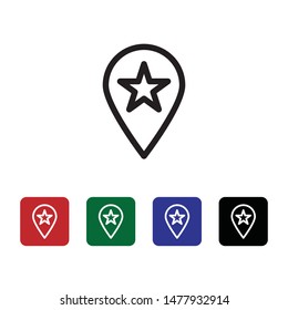Location, favorite, vector icon. Can be used for web and mobile. Navigation and map vector icon