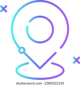 Icono de comentarios con estilo de duotona azul. pin, puntero, mapa, gps, navegación, dirección, carretera. Ilustración del vector