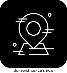 Location Feedback icons with black filled line style