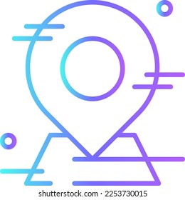 Location Feedback icons with blue gradient outline style