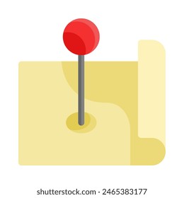 Locación icono de archivo Ilustración vectorial en plano