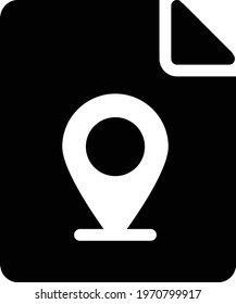 location file vector glyph flat icon