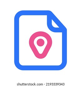 Location Files Icon Two Tone Color