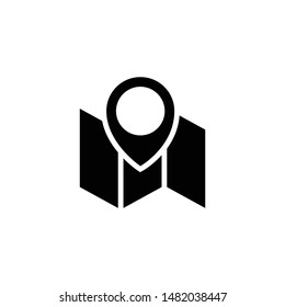 Location filled black icon for ui