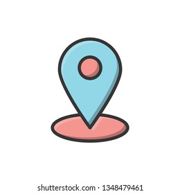 location filled outline icon 