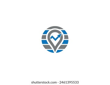 location finance Logo Design with Creative Modern vector iicon template